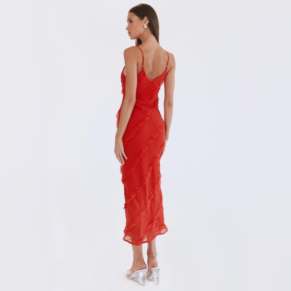 NEW!! Princess Polly Lars Red Maxi Dress - STUNNING! - Picture 9 of 11